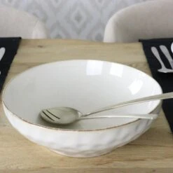 OTIX Saladeschaal Slakom Serveerschaal 2500ML Beige Keramiek -Bestekwinkel 45a2fb52064e42d5a381ab398aa50e1e