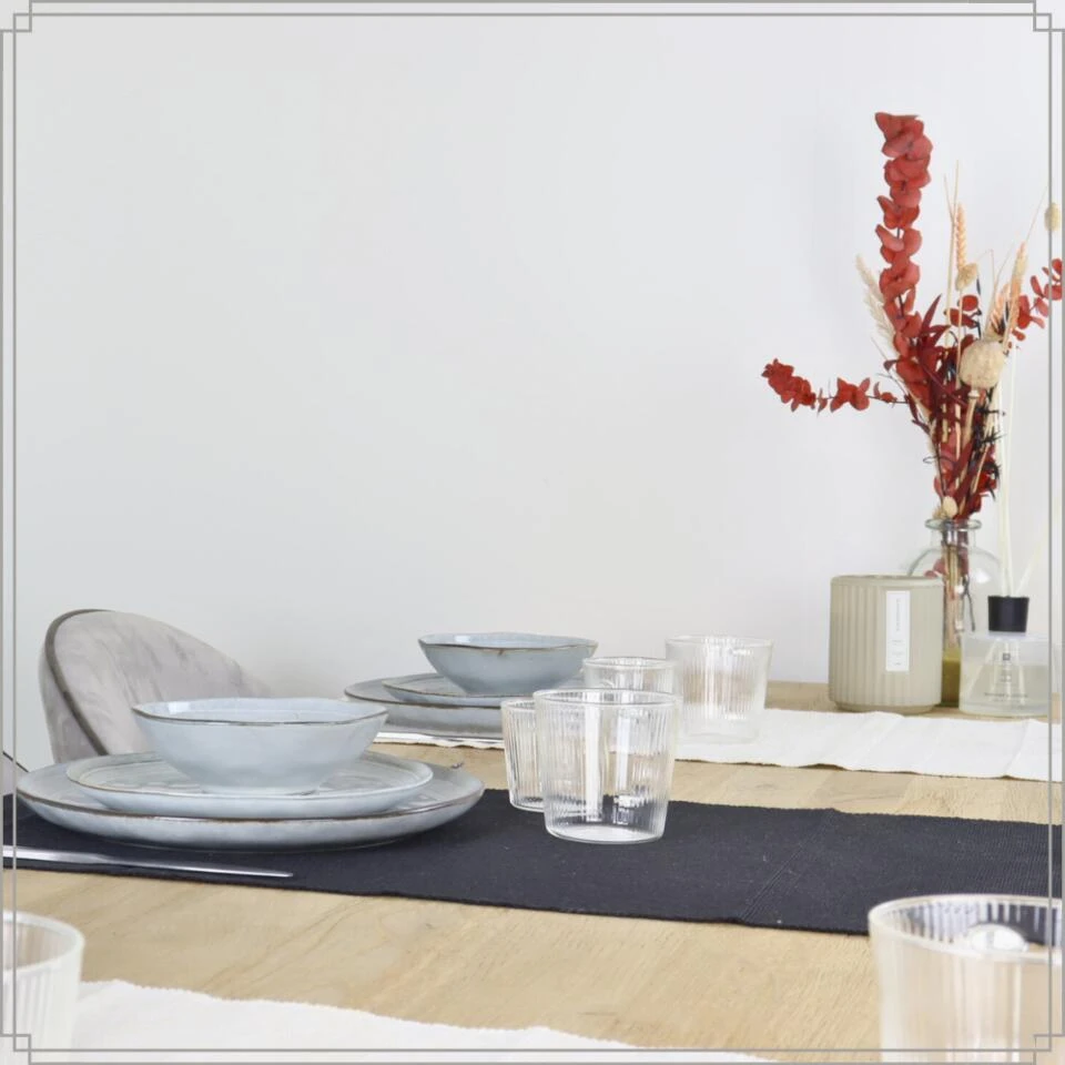 OTIX Dessert Ontbijt Bordenset 12 Persoons Blauw 21cm Keramiek BLUEBELL 7 OTIX Dessert Ontbijt Bordenset 12 Persoons Blauw 21cm Keramiek BLUEBELL - Afbeelding 5