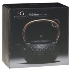 Merkloos Secret De Gourmet Theepot Essential - Gietijzer - Zwart - 1000 Ml -Bestekwinkel 488b2f5ff6134b3e825f40daf494a362