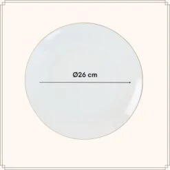 OTIX Dinerborden Borden Set Van 6 Stuks 26cm Wit Met Gouden Rand Porselein 12 OTIX Dinerborden Borden Set Van 6 Stuks 26cm Wit Met Gouden Rand Porselein -Bestekwinkel 497ed7795a0243458ca8424919909048