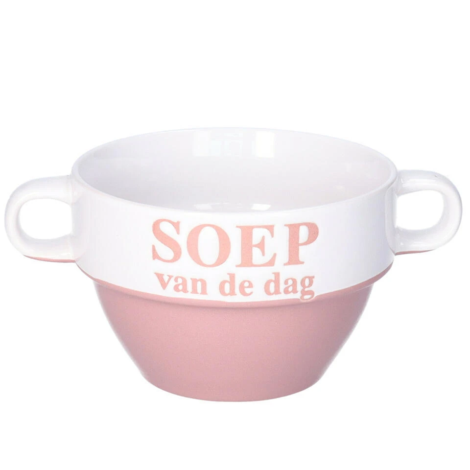 Merkloos Soepkommen - Soep Van De Dag - Oud Roze - Stapelbaar 4 Merkloos Soepkommen - Soep Van De Dag - Oud Roze - Stapelbaar - Afbeelding 2