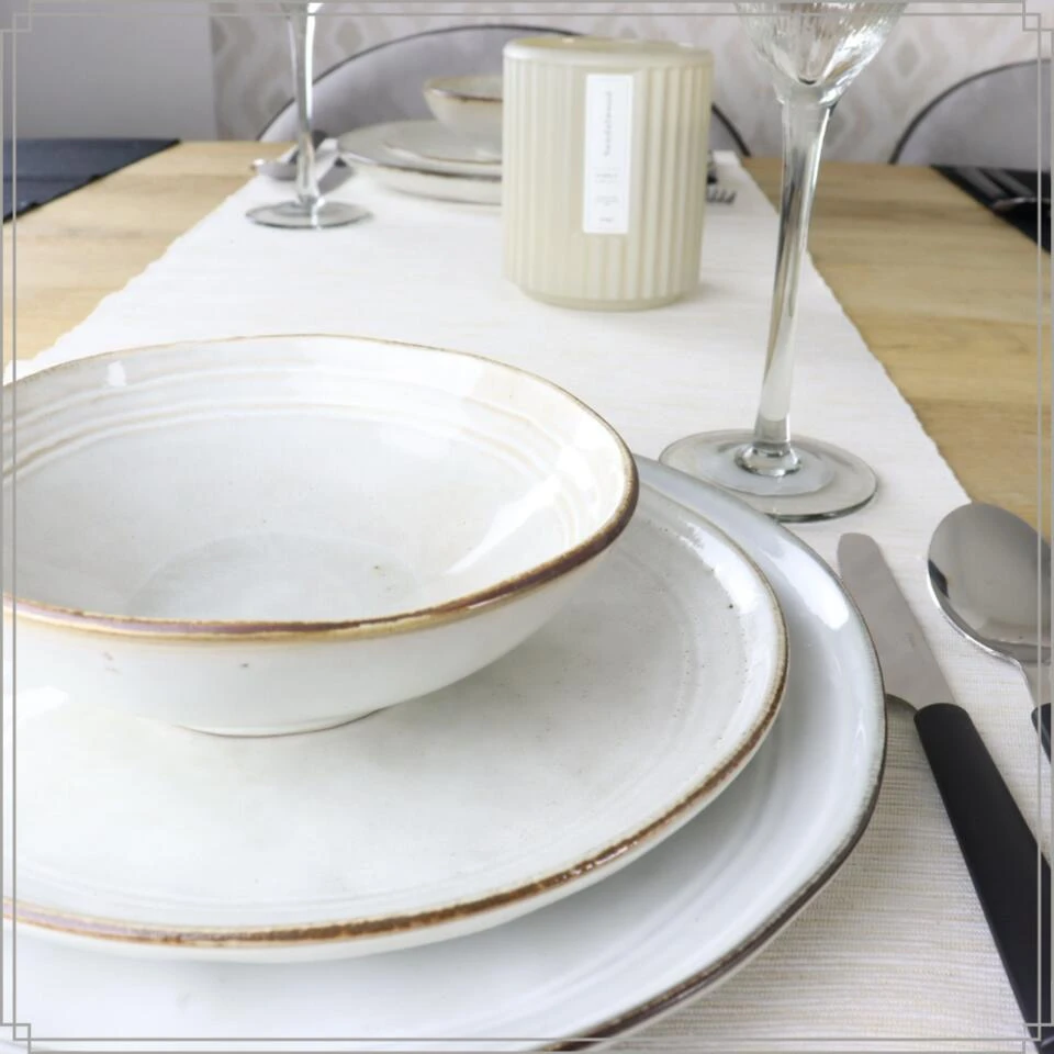 OTIX Diner Bordenset 6 Persoons Beige 26,5cm Keramiek LILY 6 OTIX Diner Bordenset 6 Persoons Beige 26,5cm Keramiek LILY - Afbeelding 4