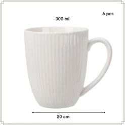 OTIX Koffiekopjes Set Van 6 Met Oor Koffietassen 300ml Wit Porselein LUNA 15 OTIX Koffiekopjes Set Van 6 Met Oor Koffietassen 300ml Wit Porselein LUNA -Bestekwinkel 522bf705e5a84324aa45c685b1f87604