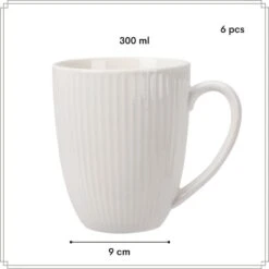 OTIX Serviesset 8-delig Koffiekopjes Met Oor Melk En Suiker Set Wit... -Bestekwinkel 539f3c85bc1847eb96256a360b85c90f