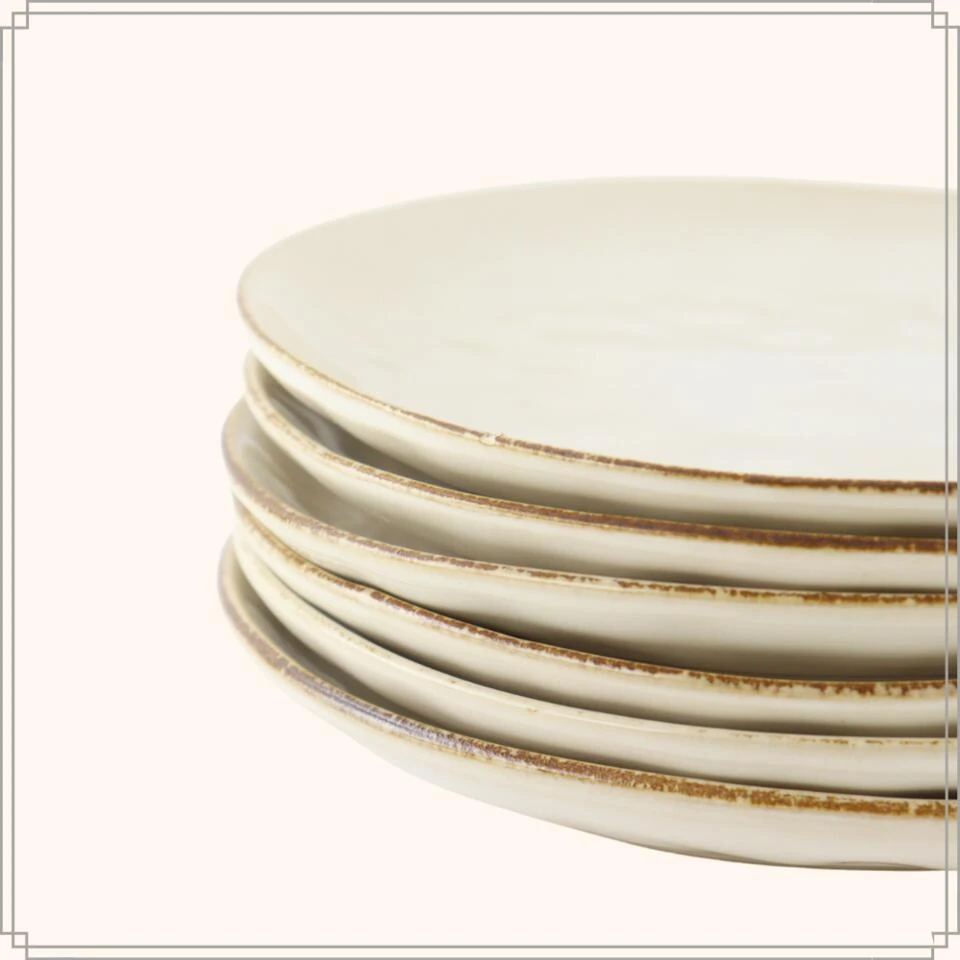 OTIX Ontbijtborden Bordenset 12 Persoons Beige 21cm Keramiek MAPLE 8 OTIX Ontbijtborden Bordenset 12 Persoons Beige 21cm Keramiek MAPLE - Afbeelding 6