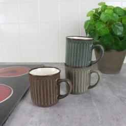 OTIX Koffiekopjes Met Oor Set Van 8 Koffietassen Aardewerk 200 Ml MOSS -Bestekwinkel 56d5f4db0ccb4cecb8b60b9390b66d99