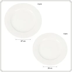 OTIX Serviesset 24-delig Bordenset 6-persoons Ontbijtborden Dinerbo... -Bestekwinkel 57544effbcae49f398f45171725da021