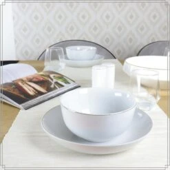 OTIX Soepkommen Set Van 6 Schaaltjes Porselein Wit Met Gouden Rand 13,5 X 6 Cm -Bestekwinkel 58c9cc509c9d4a0aaff95a64c791856f