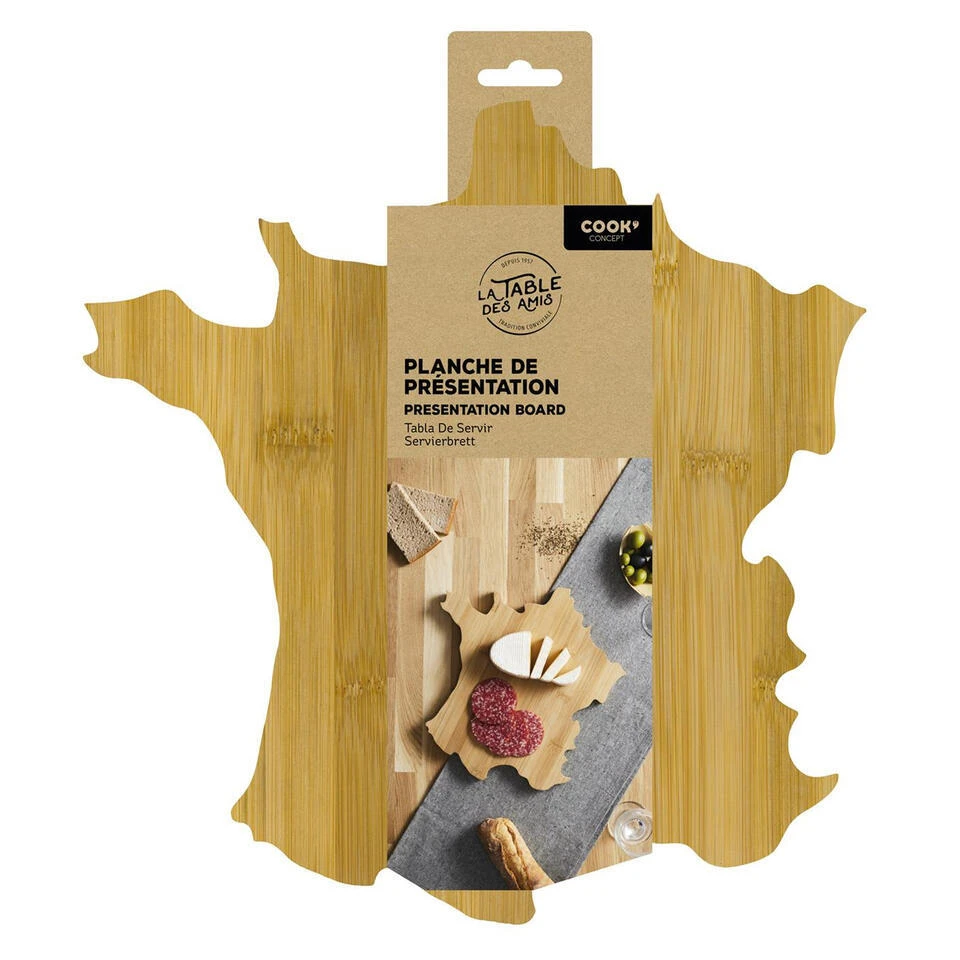 Merkloos Cook Concept Serveerplank France - 30 X 31 Cm - Hout - Plank 3 Merkloos Cook Concept Serveerplank France - 30 X 31 Cm - Hout - Plank - Afbeelding 2