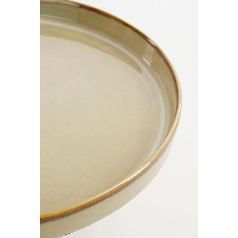 Mica Decorations Racco Taartplateau - H11 X Ø28 Cm - Beige 5 Mica Decorations Racco Taartplateau - H11 X Ø28 Cm - Beige - Afbeelding 3