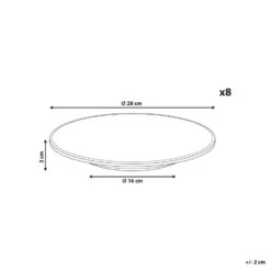 JUNIPER - Dinerborden Set Van 8 - Lichtblauw - Steengoed -Bestekwinkel 60be27fde650411d8c12092bd0754e3b