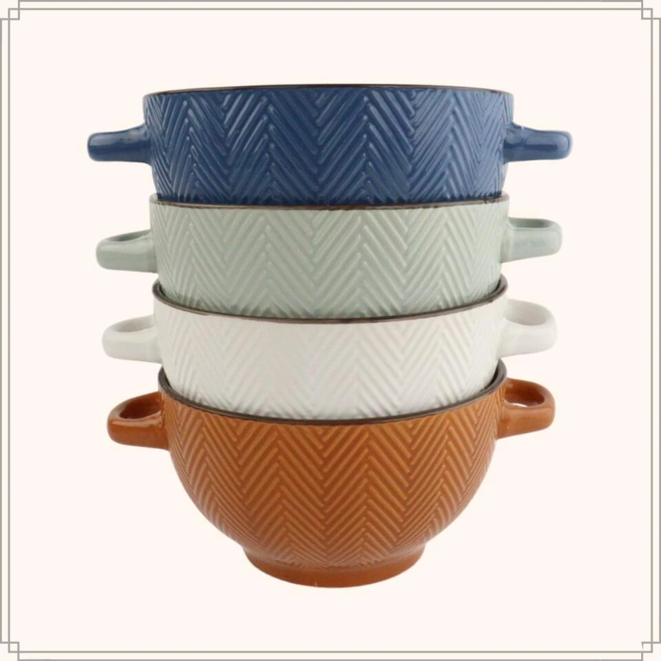 OTIX Soepkommen Met Oor Set Van 4 Verschillende Kleuren Soeptassen Aardewerk 12 OTIX Soepkommen Met Oor Set Van 4 Verschillende Kleuren Soeptassen Aardewerk - Afbeelding 10