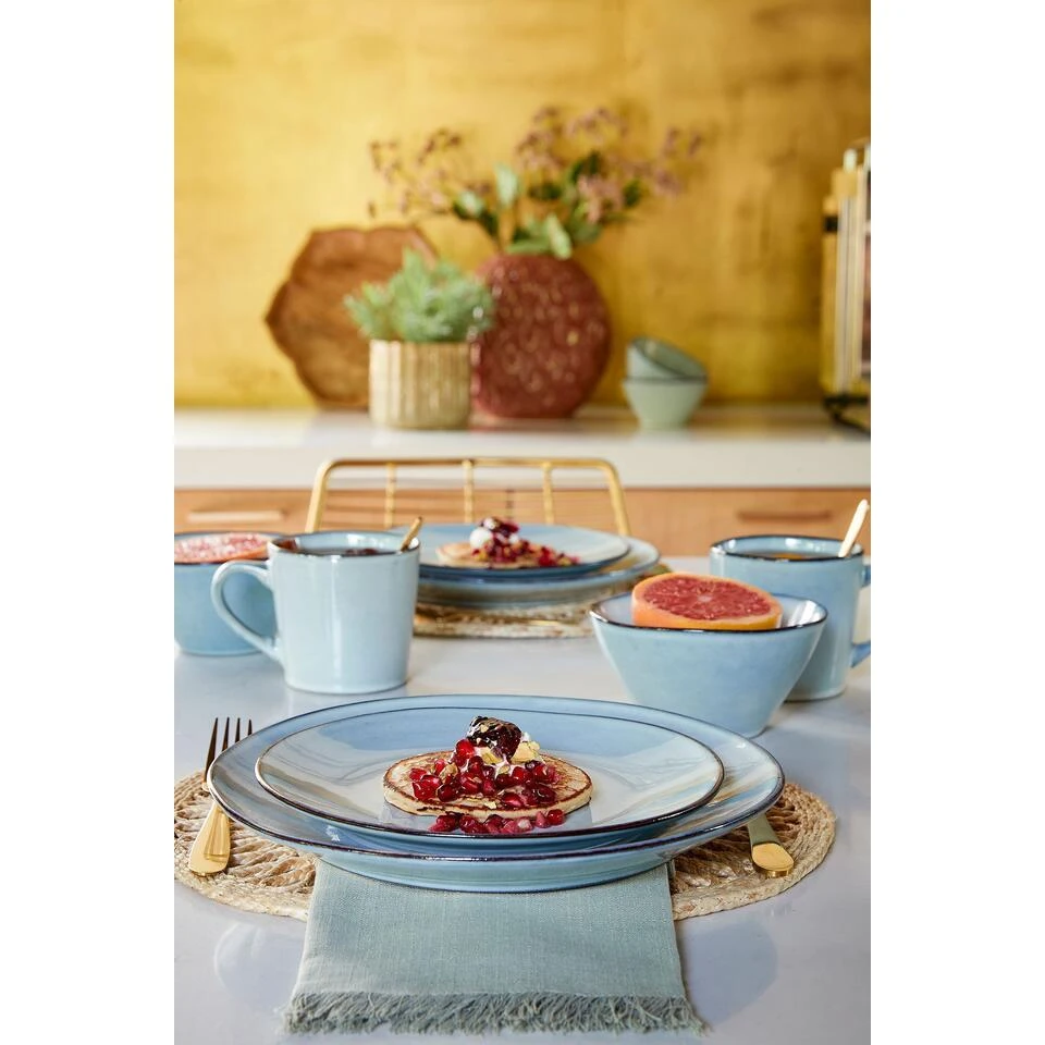 Mica Decorations Racco Serviesset 4 Persoons - Steengoed - Lichtgrijs 4 Mica Decorations Racco Serviesset 4 Persoons - Steengoed - Lichtgrijs - Afbeelding 2