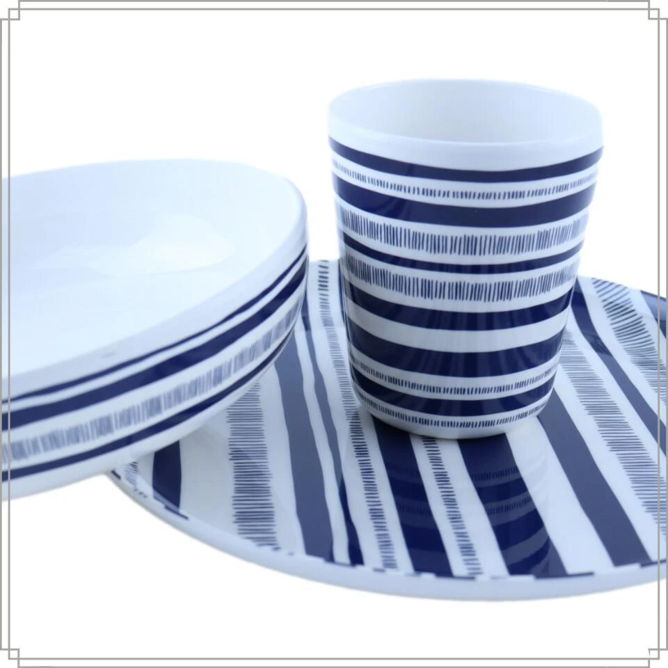 OTIX Serviessets 12 Delig STRIPES - BLUE 9 OTIX Serviessets 12 Delig STRIPES - BLUE - Afbeelding 7
