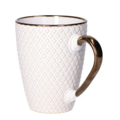 Secret De Gourmet Koffiemok Harlekijn - 1x - Keramiek - Wit/goud -Bestekwinkel 6737fe8a54e640c58366c9041b926f1f