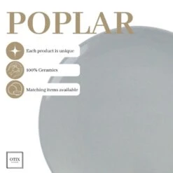 OTIX Dinerborden Bordenset 12 Persoons Grijs 26cm Aardewerk POPLAR -Bestekwinkel 67619d8cac8144c8baa9548386a02d38