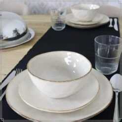 OTIX Dinerborden Bordenset 12 Persoons Beige 27cm Keramiek MAPLE -Bestekwinkel 680320046aae4648859504a35c0caff1