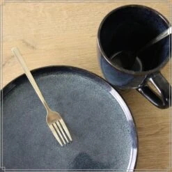 OTIX Ontbijtborden 12 Persoons 21cm Dessertbord Blauw Aardewerk EBONY -Bestekwinkel 720051b33892418a8e4490202551db1b