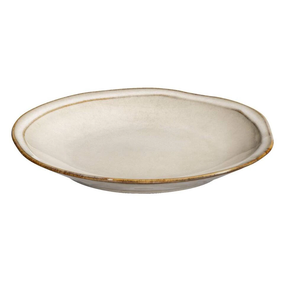 Ontbijtbord Anna - Beige - Stoneware - Ø21 Cm 3 Ontbijtbord Anna - Beige - Stoneware - Ø21 Cm