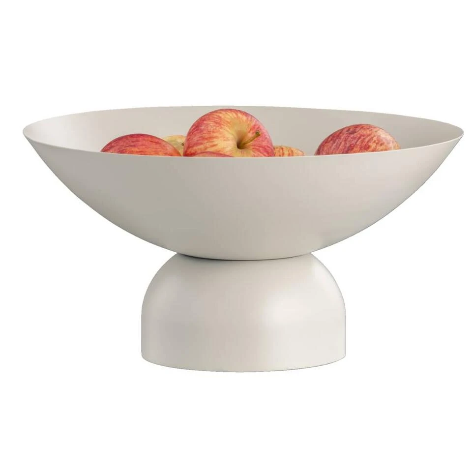 Decoratieschaal Op Voet - Beige - Metaal - 16xØ32 Cm 4 Decoratieschaal Op Voet - Beige - Metaal - 16xØ32 Cm - Afbeelding 2