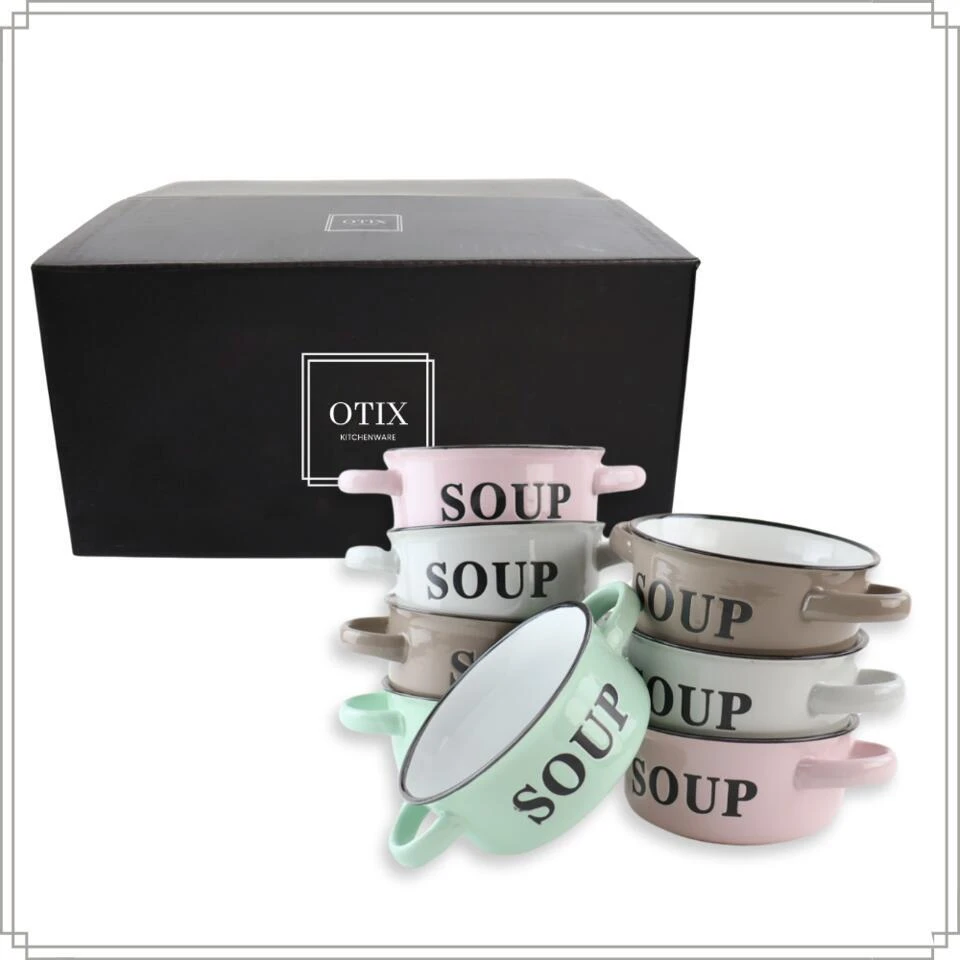 OTIX Soepkommen Met Oor Set Van 8 Schaaltjes 500ml Diverse Kleuren 11 OTIX Soepkommen Met Oor Set Van 8 Schaaltjes 500ml Diverse Kleuren - Afbeelding 9