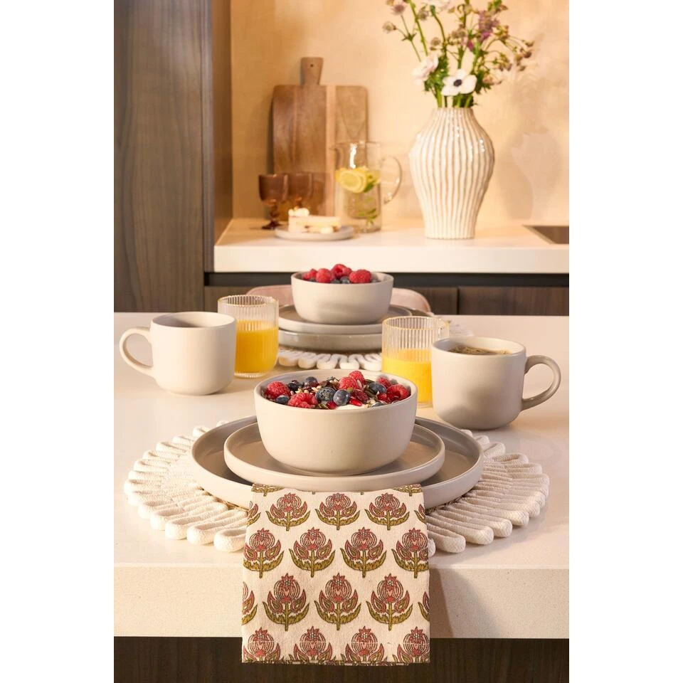 Mica Decorations Ozzu Serviesset 4 Persoons - Steengoed - Taupe 4 Mica Decorations Ozzu Serviesset 4 Persoons - Steengoed - Taupe - Afbeelding 2