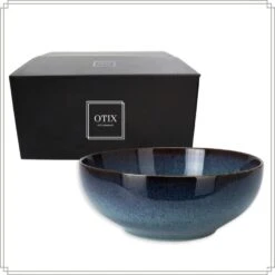 OTIX Saladeschaal Diep Serveerbord Schaal Blauw 25cm Aardewerk EBONY -Bestekwinkel 8408227bfd944b5f865a9128a54943c3