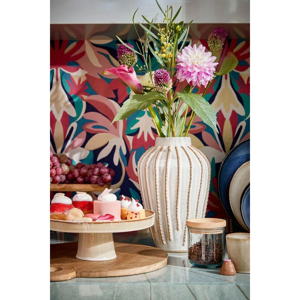 Mica Decorations Racco Taartplateau - H11 X Ø28 Cm - Beige 8 Mica Decorations Racco Taartplateau - H11 X Ø28 Cm - Beige - Afbeelding 6