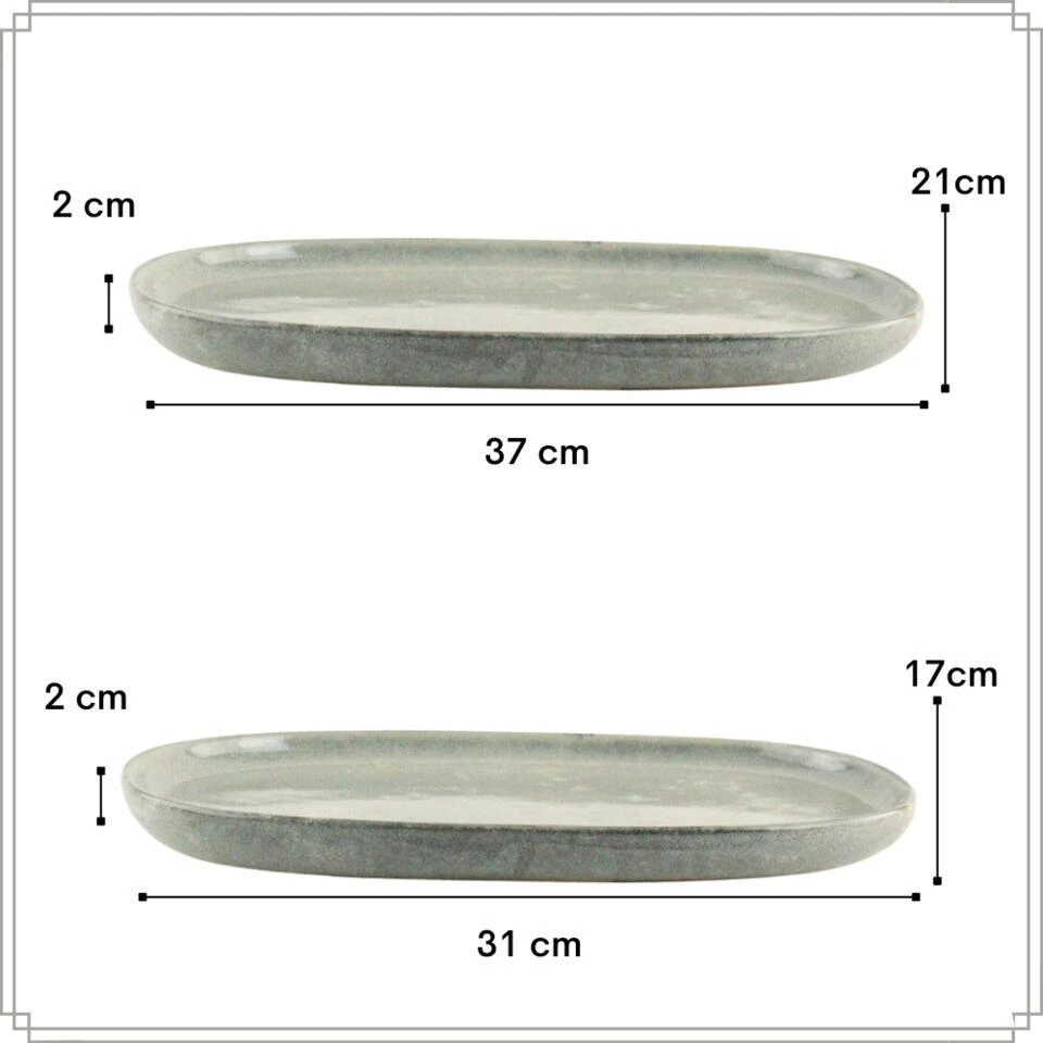 OTIX Serveerschaal Set Van 2 Tapas Schaal Serveerschotel Aardewerk 7 OTIX Serveerschaal Set Van 2 Tapas Schaal Serveerschotel Aardewerk - Afbeelding 5