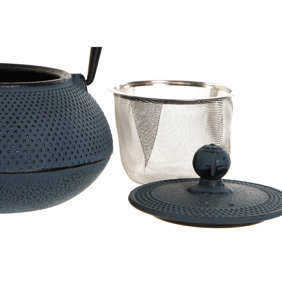 Merkloos Items Kitchen Theepot - Gietijzer/rvs - 600 Ml - Indigo Blauw 5 Merkloos Items Kitchen Theepot - Gietijzer/rvs - 600 Ml - Indigo Blauw - Afbeelding 3