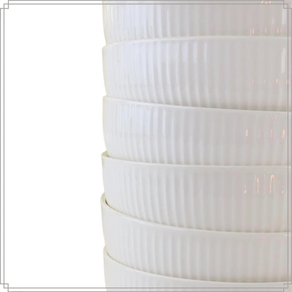 OTIX Soepkommen Zonder Oor Set Van 12 Schaaltjes 600ml Wit Porselein 8 OTIX Soepkommen Zonder Oor Set Van 12 Schaaltjes 600ml Wit Porselein - Afbeelding 6