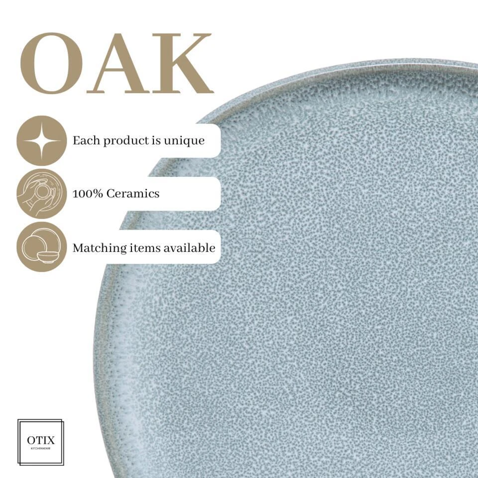 OTIX Ontbijtborden Bordenset 12 Persoons Dessertbord 21cm Aardewerk 11 OTIX Ontbijtborden Bordenset 12 Persoons Dessertbord 21cm Aardewerk - Afbeelding 9