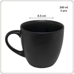 OTIX KoffieKopjes Set Van 6 - Zwart -Bestekwinkel 96ce1b3d8df949fa85baec560677310e