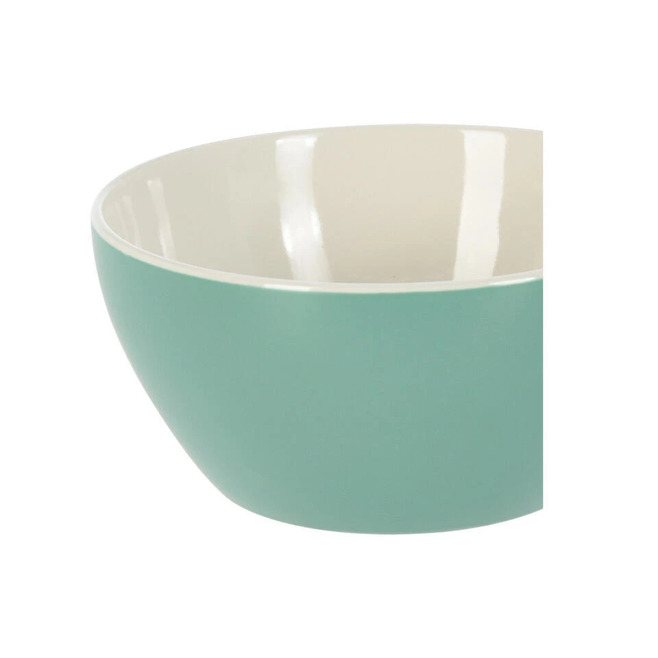 Excellent Houseware Kommen/schaaltjes - D14 X H6.5 Cm - Groen 4 Excellent Houseware Kommen/schaaltjes - D14 X H6.5 Cm - Groen - Afbeelding 2