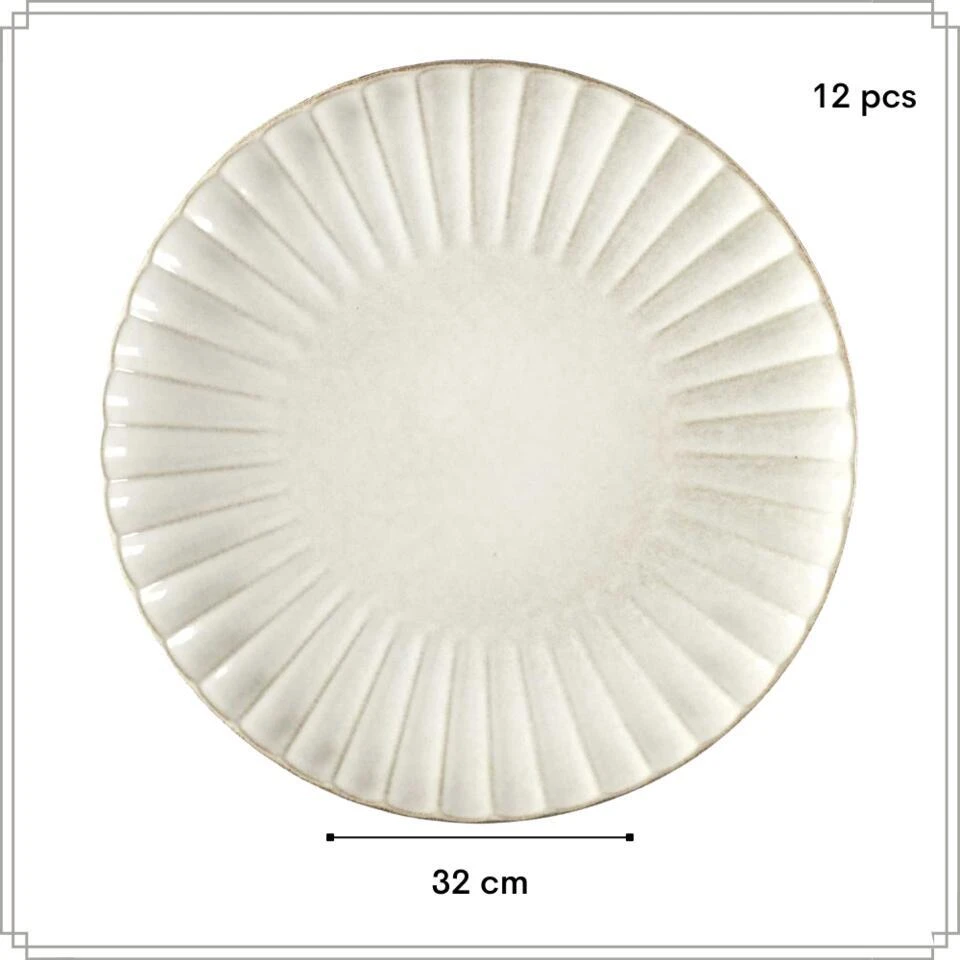 OTIX Dinerborden 12 Delig Solis - Wit 6 OTIX Dinerborden 12 Delig Solis - Wit - Afbeelding 4