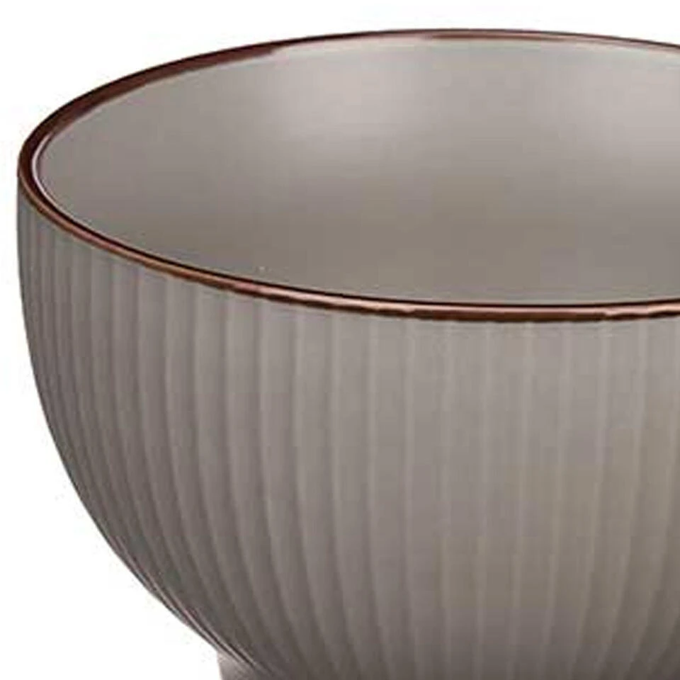 Merkloos Vivalto Schaaltjes/kommetjes - Porselein - Grijs - D14 Cm 4 Merkloos Vivalto Schaaltjes/kommetjes - Porselein - Grijs - D14 Cm - Afbeelding 2