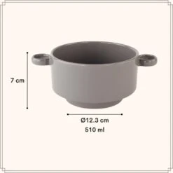 OTIX Soepkommen Met Oor 6 Stuks Grijs Soeptassen 510ml Aardewerk 19 OTIX Soepkommen Met Oor 6 Stuks Grijs Soeptassen 510ml Aardewerk -Bestekwinkel a1d606c4591c44e7bd299684bbc5924b
