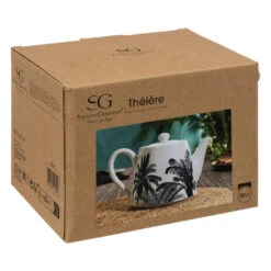 Merkloos Secret De Gourmet Theepot Botanic - Keramiek - Wit - 800 Ml -Bestekwinkel a6fb17ac3a7f45e68aba9906358e7631