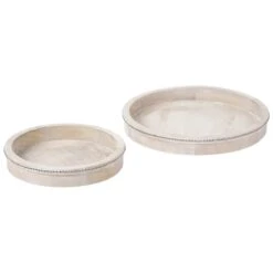 MANSOURA - Dienblad Set Van 2 - Lichtbruin - Mangohout -Bestekwinkel ab7dd51c29364dd0a26797efbf552271