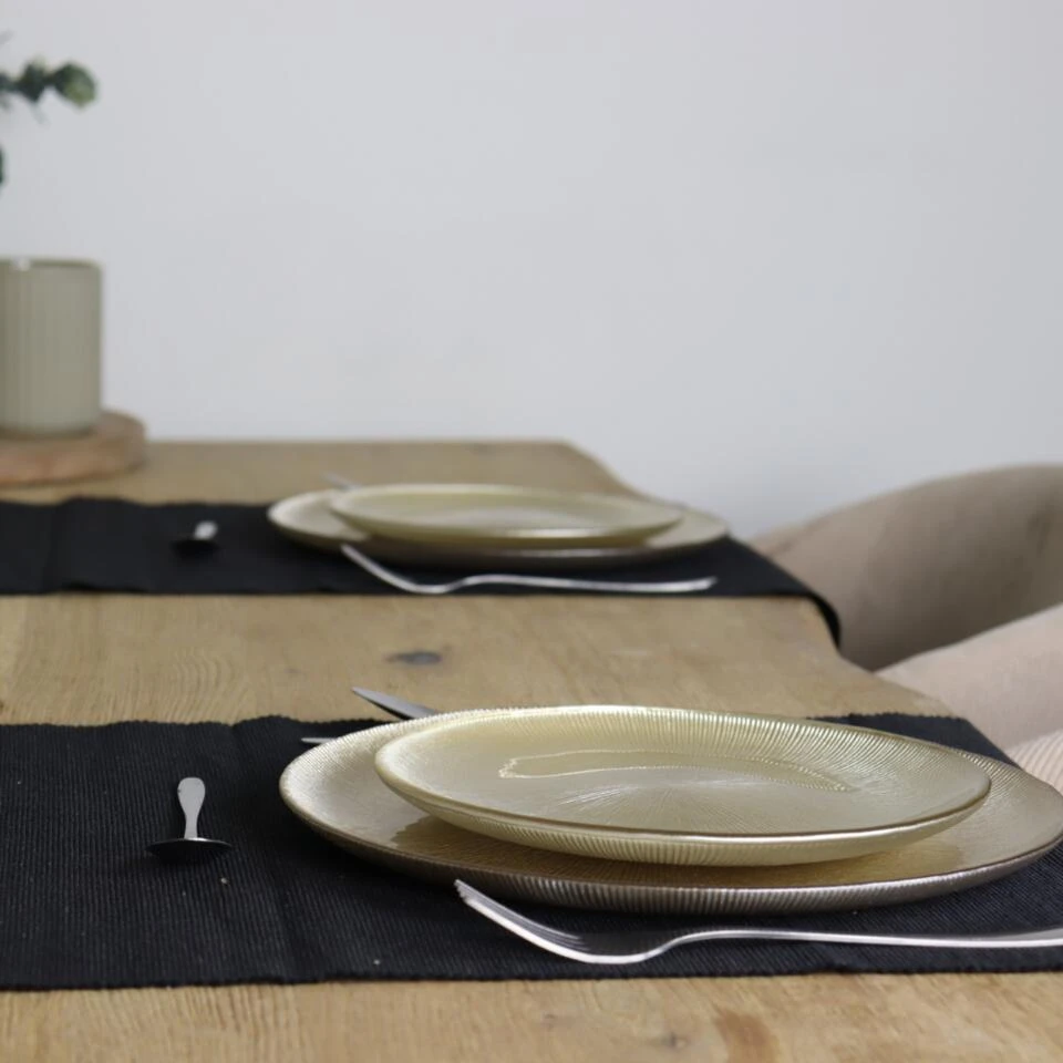 OTIX Dinerborden Bordenset 6 Persoons Onderborden Goud 6 OTIX Dinerborden Bordenset 6 Persoons Onderborden Goud - Afbeelding 4