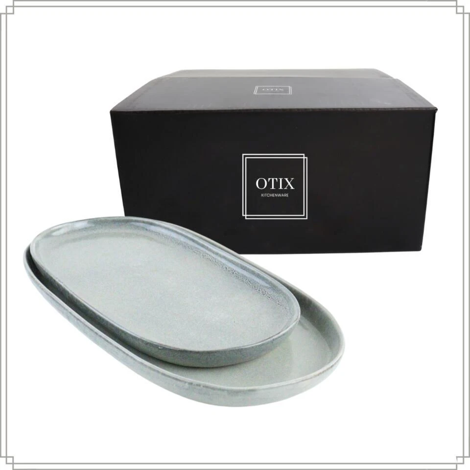 OTIX Serveerschaal Set Van 2 Tapas Schaal Serveerschotel Aardewerk 10 OTIX Serveerschaal Set Van 2 Tapas Schaal Serveerschotel Aardewerk - Afbeelding 8