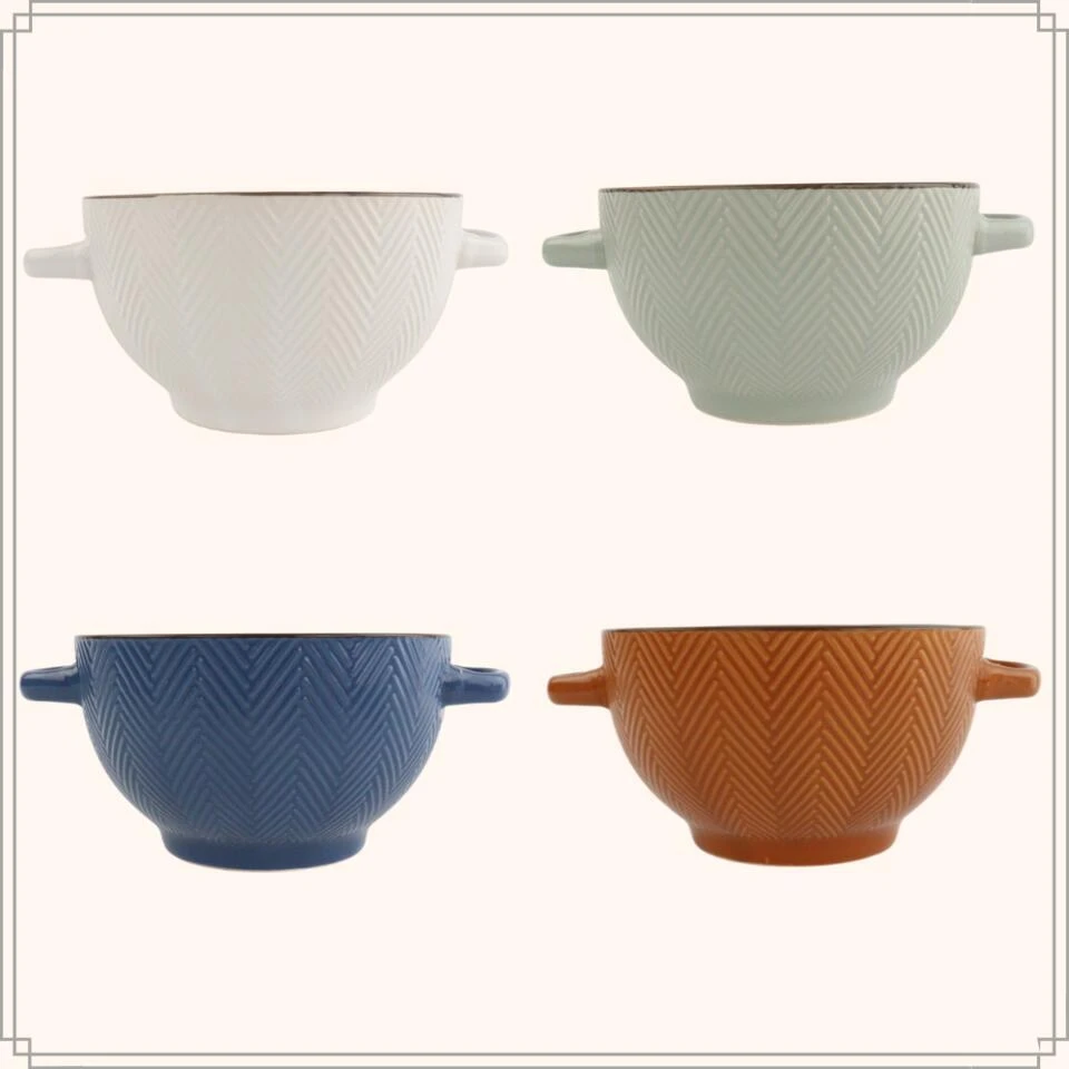 OTIX Soepkommen Met Oor Set Van 4 Verschillende Kleuren Soeptassen Aardewerk 11 OTIX Soepkommen Met Oor Set Van 4 Verschillende Kleuren Soeptassen Aardewerk - Afbeelding 9