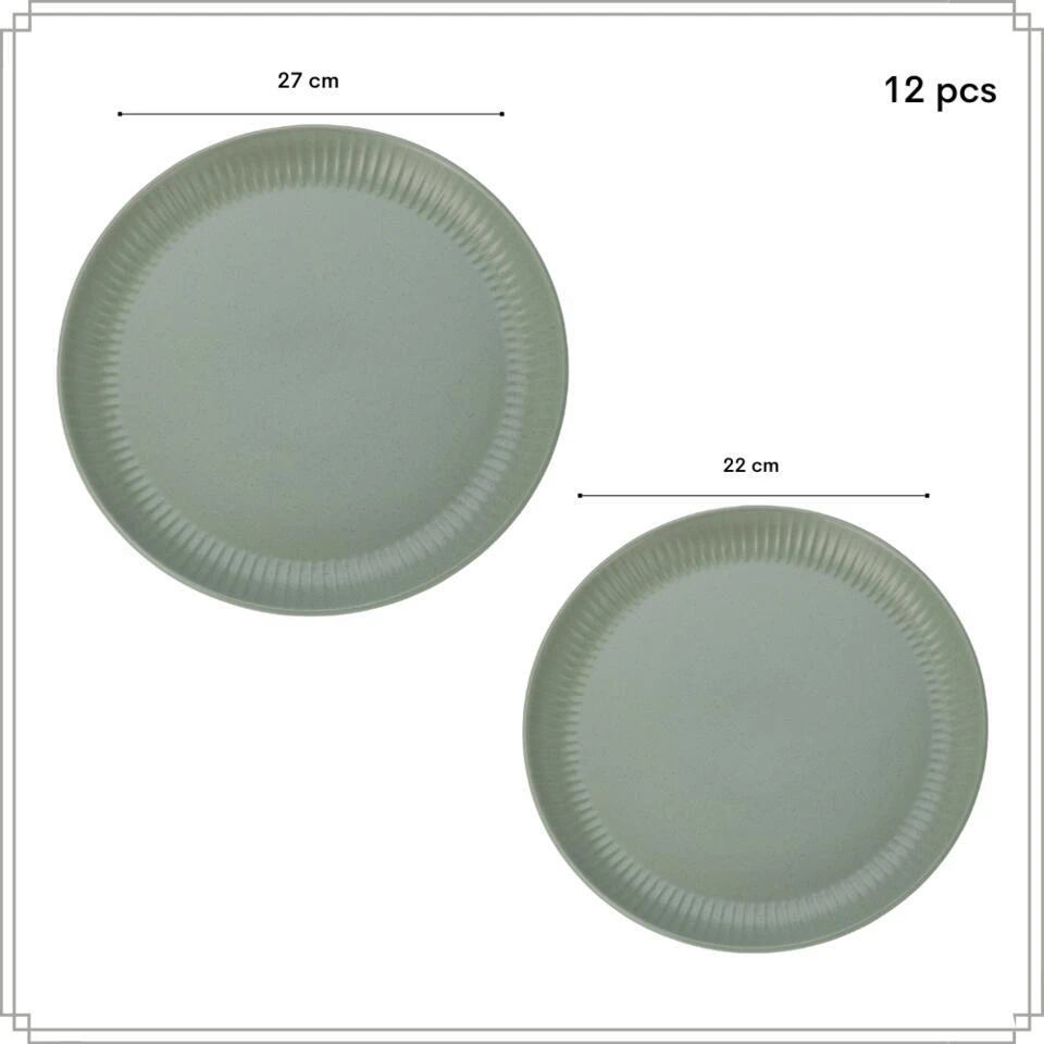 OTIX Serviesset 12 Stuks Aurora - Multikleur 7 OTIX Serviesset 12 Stuks Aurora - Multikleur - Afbeelding 5