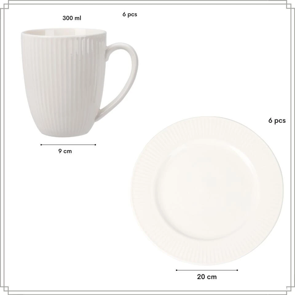 OTIX Serviesset 15-delig Ontbijtservies Bordenset 6-Persoons Ontbij... 8 OTIX Serviesset 15-delig Ontbijtservies Bordenset 6-Persoons Ontbij... - Afbeelding 6