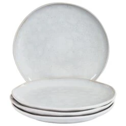 SESAME - Dinerborden Set Van 4 - Lichtgrijs - Steengoed -Bestekwinkel be1b450d183f43c08c3ea00b5b334c54