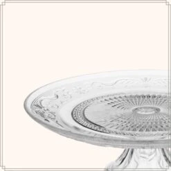 OTIX Taartplateau Met Voet Renaissance Transparant 29x29x10.5 Cm Glas -Bestekwinkel c080cd448547431aac4e2fb6683c3fe8
