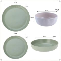 OTIX Serviesset 24 Stuks Aurora - Multikleur -Bestekwinkel c1ac06c72f6c4affa292c96d5c3e4bb4