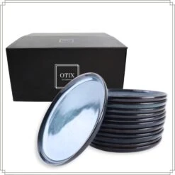 OTIX Dinerborden Bordenset 12 Persoons 26cm Blauw Aardewerk EBONY -Bestekwinkel c26c0eb1109a4b2f8c20b64ba039dae1