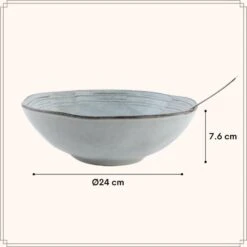 OTIX Saladeschaal Slakom Serveerschaal 24cm Blauw Porselein BLUEBELL -Bestekwinkel c42a14a2227a4ad4a0f65e5fa8f92c2a