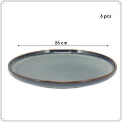 OTIX Dinerborden Bordenset 6 Persoons 26cm Blauw Aardewerk EBONY -Bestekwinkel c7fa75c3ecf84d2cbd9bffde41c519aa